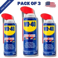 New Multi Purpose Original WD-40 Formula Lubricant Spray 3-PACK w/. Smart Straw picture