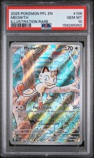 Meowth 106/094 Illustration Rare Pfl En-Phantasmal Flames Pokemon PSA 10 picture