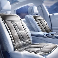 Semiconductor 12V Ventilated Cooling Seat Cover Universal Black 2PCS picture