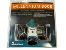 BINKS MILLENNIUM 3000 RESPIRATOR 40-128 M SPRAY PAINTING VAPOR MASK Medium NEW picture