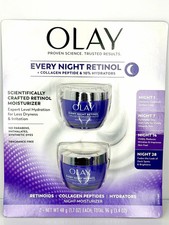 Olay Every Night Retinol Night Moisturizer 1.7 oz 2 Pack Collagen Peptide Sealed picture