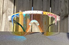 Pit Viper The Merika Night Shades F1RWRKS Mirrored Shield Splatter Sunglasses picture