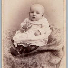 c1870s Marshalltown IA CDV Photo Baby Boy Tracht Tomlinson Studio Portrait 4
