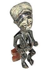 Vintage African Hand Carved Guardian Figure 14.75