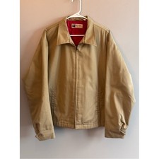 Vintage Big Mac Workwear Men's Large Tan Quilted Lined Zip Jacket picture