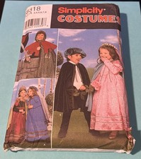Simplicity Costume Sewing Pattern 8318, Child’s Sz:3-8, Pre-Owned, UnCut picture
