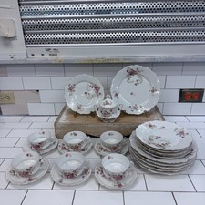 Antique O & EG Royal Austria Floral Dinner Set Service For 6 c.1890s picture