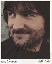 VINTAGE 2007 Eric Church Signed Autographed 8x10 Debut Era Capitol Promo Photo J picture