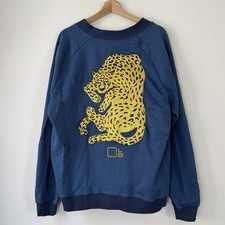 The Phoenix Brand Embroidered Jaguar Animal Nature Button Up Cardigan Sweatshirt picture
