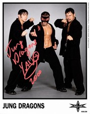 Original WCW Yang Hand Signed Jung Dragons 2000 Official Licensed Promo Photo picture
