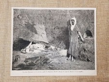 The First Temptations of St. Anthony Painting by Domenico Morelli Print of 1881 picture