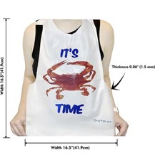 25 CraftLov Disposable Adult Size Crab Bibs, Lightweight High Quality 16.5” X 16 picture