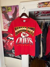 Vintage 90s Kansas City Chiefs NFL Football Tee Size Medium 1995 picture