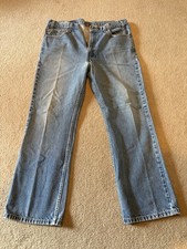 Vintage Levi's 517 Men's Bootcut  Light Wash Blue Denim Jeans 5-Pocket Zip picture