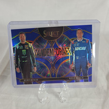 2026 Panini Select - Tandem Draft Kyle Busch, Kurt Busch #8 blue prizm 03/45 picture