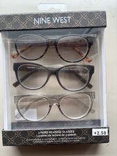 Nine West Cat eye 3 pack Reading Glasses +2.50 picture