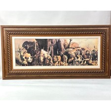 Vintage 2001 Noah’s Arc Haruo Takino Limited Edition Italy Framed Print 22x46in picture