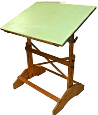 Vintage Industrial Drafting Table Wood Anco picture