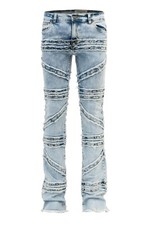 FWRD DENIM Men's Stacked Crossover Raw Edge Comfortable Denim Jeans FW330216A picture