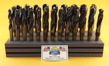 33 pc Silver & Deming Jumbo Drill Bit Set 1/2~1 M7 Drill Hog® Lifetime Warranty picture