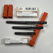 IMCO 1/4” Carbide End Mill Lot of 3 Square POW-R-FEED 4 Flute ALTINX 2”,3”,4” picture