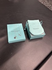 Tiffany Blue Double Heart Tag Pendant in Silver, Mini picture