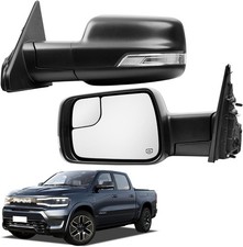 For Ram 1500 2019-2024 Mirror Heated Power Folding Driver Left Side 68462769AB picture