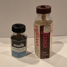 Vintage Evenflo Glass Baby Bottles NOS Unused 8oz Nurser Nursing Unit Lot of picture