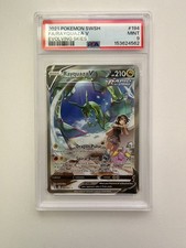 2021 POKEMON SWORD & SHIELD EVOLVING SKIES #194 FULL ART/RAYQUAZA V PSA 9 picture