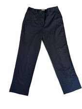 L.L. Bean Pants Women 8 Navy Blue Classic Fit Straight Khakis picture
