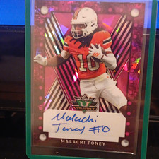 🔥2025 Leaf Valiant Malachi Toney🔥 Miami Hurricanes 1/1 Auto #VBA-MT1 picture