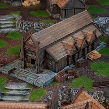 Horse Lords Great Hall  28mm LOTR  Dungeons & Dragons Tabletop Terrain picture