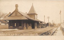 J48/ Shippensburg Pennsylvania RPPC Postcard c10 WM&P&R Railroad Depot 50 picture