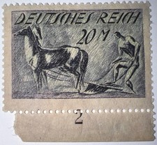 Travelstamps: 1921 Germany Stamps Mi 196/ Sc#155, 20 M, Horse & Plow Mint MOGH picture