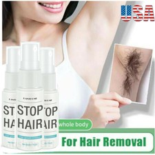 1-5PCS Permanent Hair Removal Spray Stop Hair Growth Inhibitor Remover Spray US picture