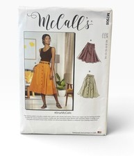 McCall's M7906 Misses Skirts AS (6-14) A-Line Button Front Belted Uncut FF picture
