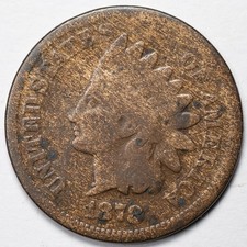 1878 Indian Head Penny Cent Good (G) Details picture