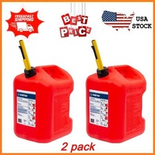 2Pk Scepter Ameri-Can 5 Gallon Gas Can w/ Dual Handles and Easy Flo Spill-Proof  picture
