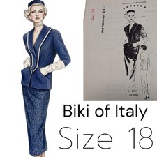 Vtg 50s Spadea Designer BIKI 2 Piece Suit Dress Sewing Pattern Sz 18/30