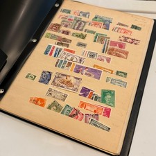 WORLDWIDE STAMPS LOT STOCK PAGES IN FOLDER ALBUM MINT AND USED OVER 30 COUNTRIES picture