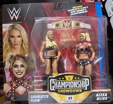 Charlotte Flair vs Alexa Bliss WWE Championship Showdown Box Heavy Wear Mattel picture