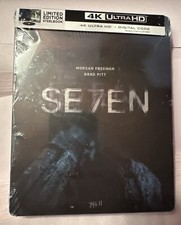 SEVEN (Se7en) STEELBOOK 4K UHD + Blu-r ay + DIGITAL Brad Pitt/Morgan Freeman NEW picture
