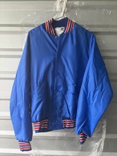 VTG NWOT Don Alleson Athletic Striped Jacket Mens Varsity Snap Front DEADSTOCK picture