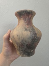 Unglazed Terracotta Pottery Vase, Ancient or Antique Style. 5.5