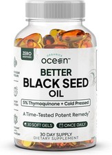 1-3PACK Organics Ocean Better Black Seed Oil Cold Pressed Pure - Support Memory picture