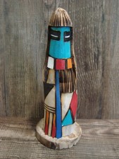 Native American Long Hair Shalako Kachina Dancer Signed JT picture