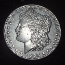 1892 P Morgan Silver Dollar - Solid AU details key from the Philadelphia mint picture