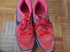 Nike Flyknit Lunar Men’s Low Top FlyKnit Lace-Up Running Sneakers Red Pink picture