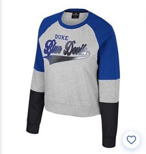 NWT Colosseum Duke Devils Rhinestone Scoop Neck Pullover Sweatshirt picture