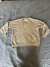 ASOS DESIGN Women’s Maternity Beige Rib-Knit Crewneck Pullover Sweater 4 picture